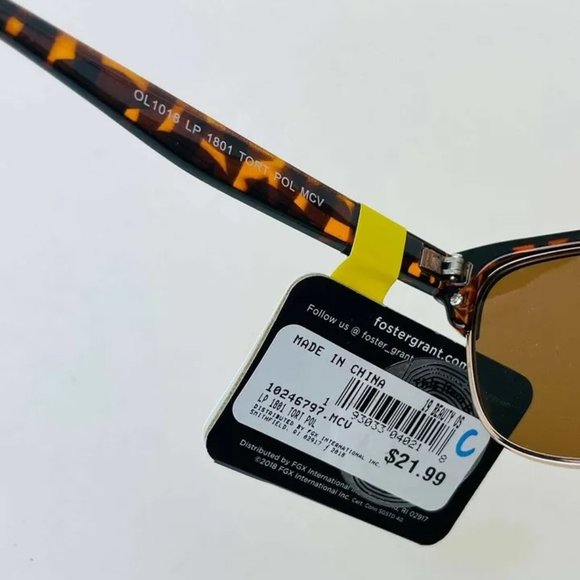 SG00273 Foster Grant Polarized Maxblock , Womens Sunglasses Gold & Brown - Picture 5 of 6